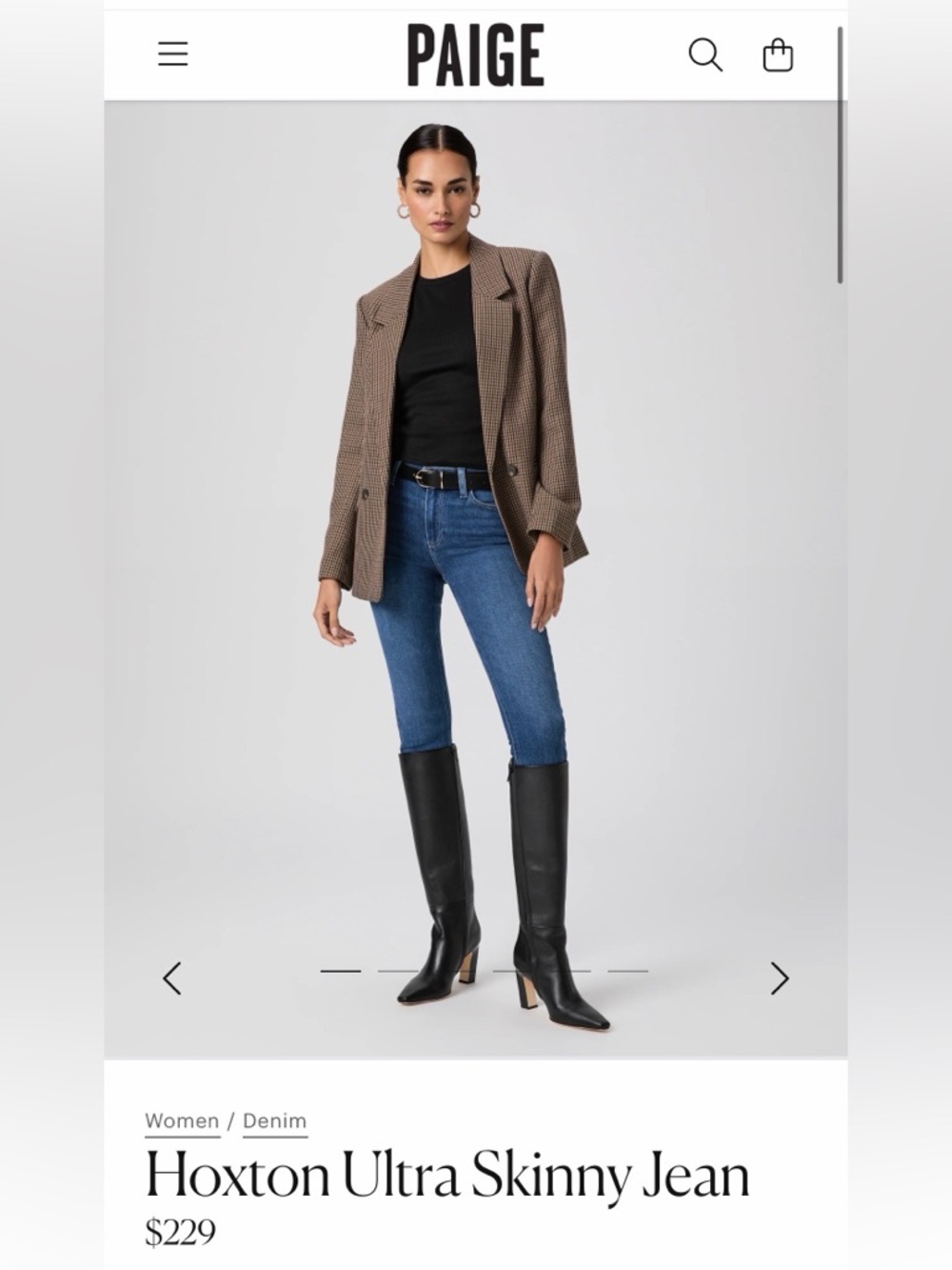 Paige Hoxton Ultra Skinny Jean. Size 27. Perfect Condition.